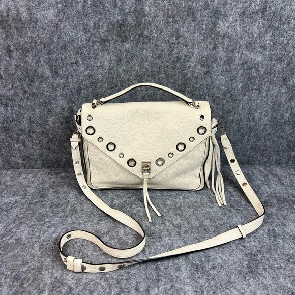 Rebecca Minkoff Cream Crossbody Bag with Silver Details - Picture 13 of 13